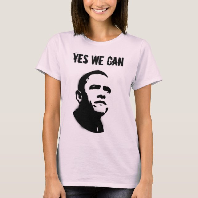 Camiseta Barack Obama. Stencil. YWC (Frente)