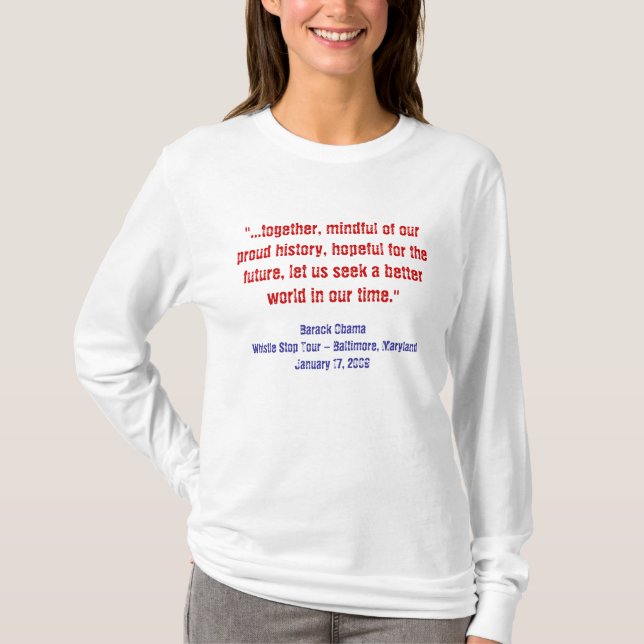 Camiseta Barack Obama Suspira Discurso (Frente)