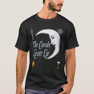 Camiseta Baralho de Leitora de Cartas de Tarot Lua Sol Vari