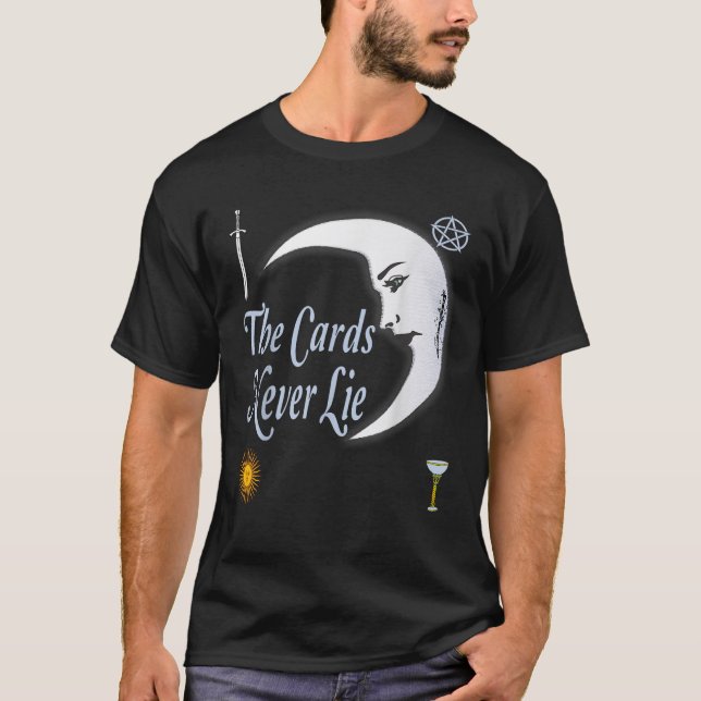 Camiseta Baralho de Leitora de Cartas de Tarot Lua Sol Vari (Frente)