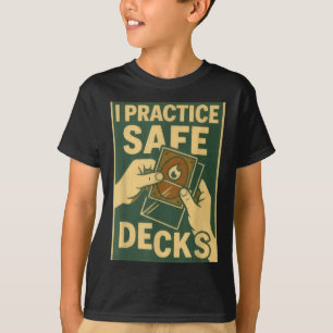 Camiseta Baralhos de Cartas de Troca de Decks Seguros Engra