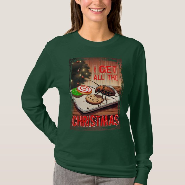 Camiseta Barata comendo biscoitos feios padaria de Natal (Frente)