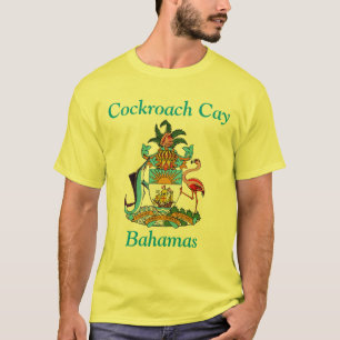 Camiseta Barata de Barata, Bahamas com Casaco de Armas