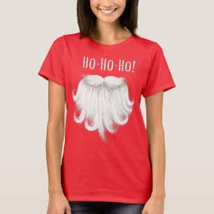 Camiseta Barba branca engraçada de Papai Noel que ri "Ho h