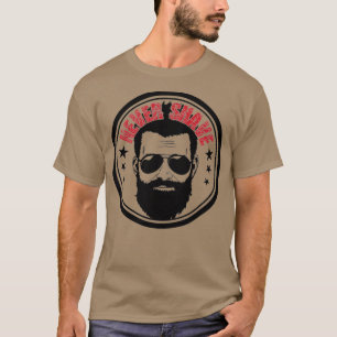 Camiseta Barba com óculos de sol nunca raspará 1