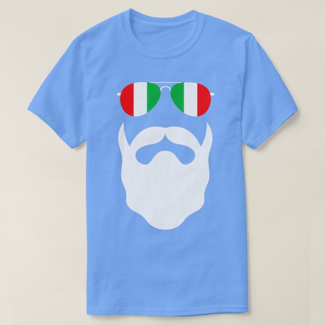Camiseta Barba de cheio Italia para barbas e barbeiros (Frente do Design)