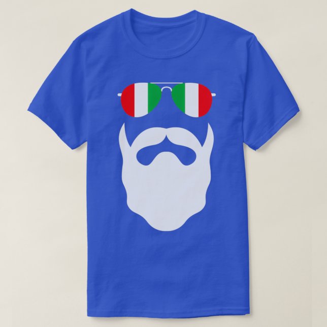 Camiseta Barba de cheio Italia para barbas e barbeiros 2 (Frente do Design)