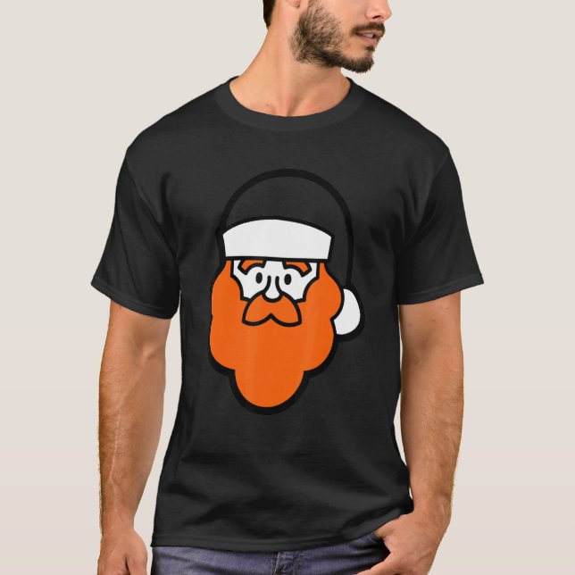 Camiseta barba de gengibre santa claus pai natal ginger h (Frente)