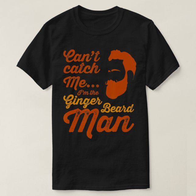 Camiseta Barba de gengibre slogan de Hipster engraçado para (Frente do Design)