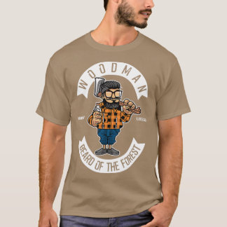 Camiseta Barba De Woodman Da Floresta Lumberjack