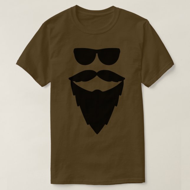 Camiseta Barba e Papai Noel óculos escuros fãs gráficos (Frente do Design)