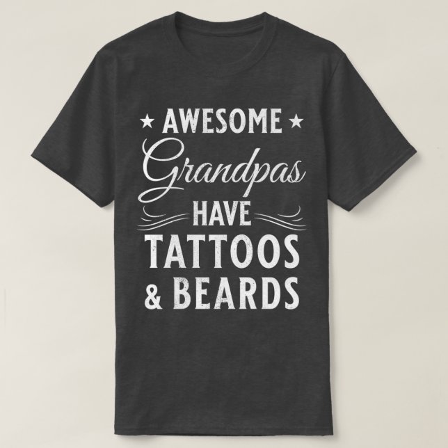 Camiseta Barba e presentes de tatuagem (Frente do Design)