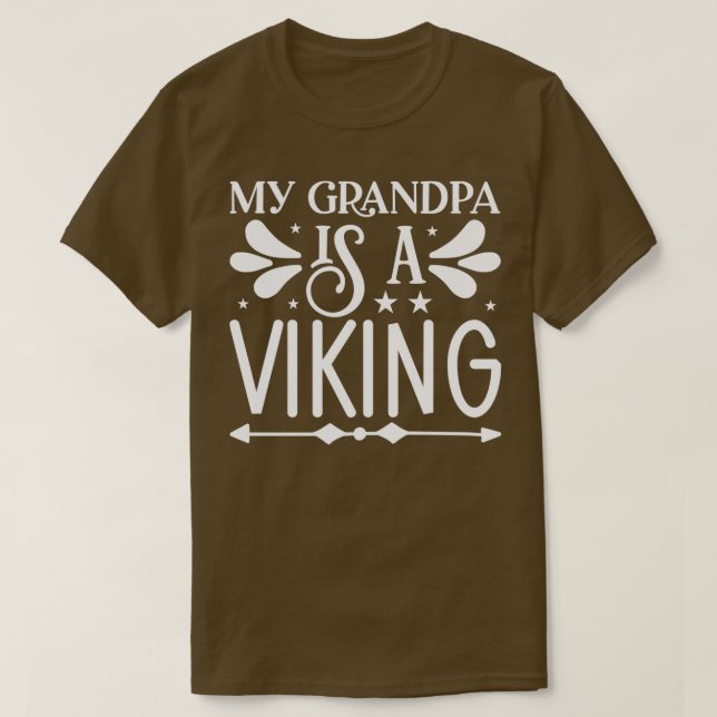 Camiseta Barba Engraçada Presente Meu Avô É Um Viking 3 (Frente do Design)