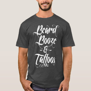 Camiseta Barba Engraçada Tatuagens Homens Pais Presentes de