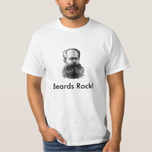 Camiseta Barba espessa do vintage, rocha das barbas!