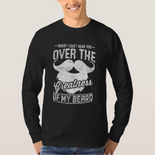 Camiseta Barba Masculina Desculpe, Não Posso Ouvir Você Por