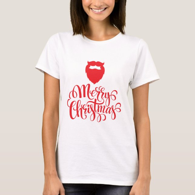 Camiseta Barba Papai noel de Natal (Frente)