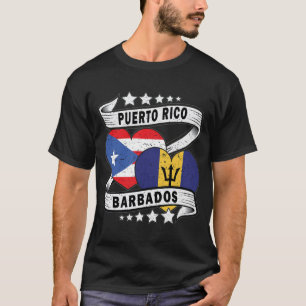 Camiseta Barbados E Bandeira Porto-Riquenha