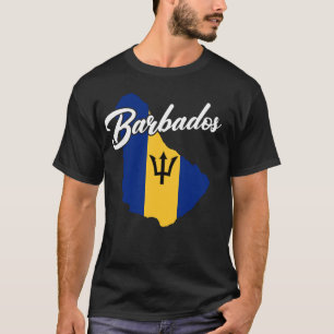 Camiseta Barbados Mapa Sinalizador Barbadianos Patriótico B
