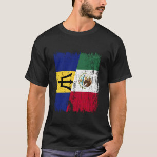 Camiseta Barbados México Meia Bandeira Bajan Herança Mexica