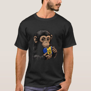 Camiseta Barbados Monkey Heart Bajan Roots Trident Bajan Fl