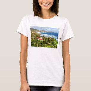 Camiseta Barbados, oceano, praia, tropical, areia, t-shirt