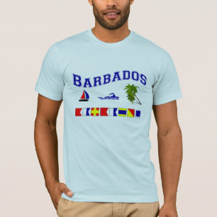 Camiseta Barbados - (soletração marítima da bandeira)