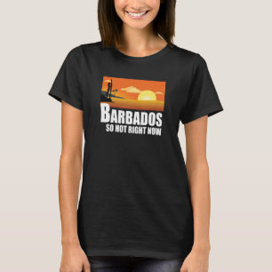 Camiseta Barbados tão quente agora Retro Viagem Beach Vacat