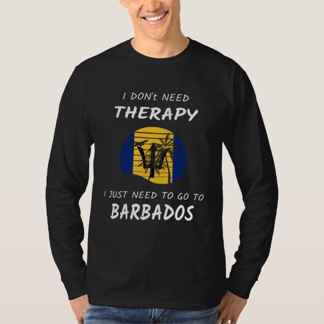 Camiseta Barbados Therapy Barbados Flag Vacation Barbados (Frente)
