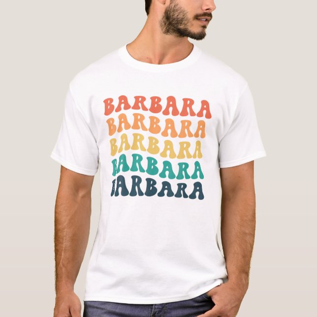 Camiseta Bárbara, Personalizada Nome Próprio Mulheres Menin (Frente)