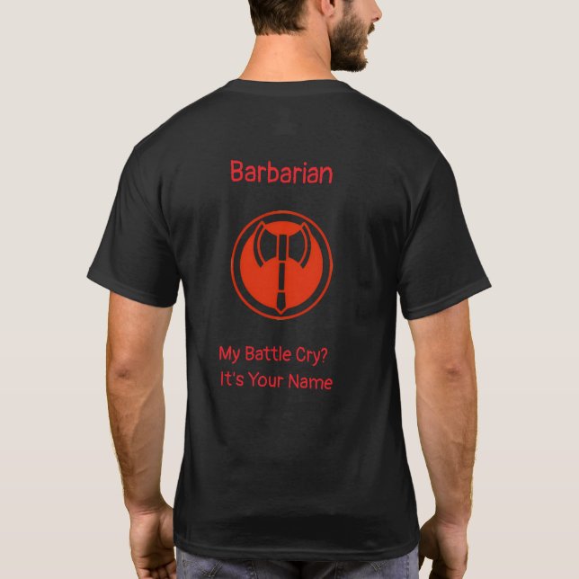 Camiseta Barbarian Battle Cry (Verso)