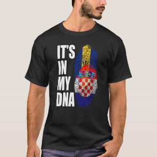 Camiseta Bárbaro E Croata Misturar DNA Heritage Flag Premi