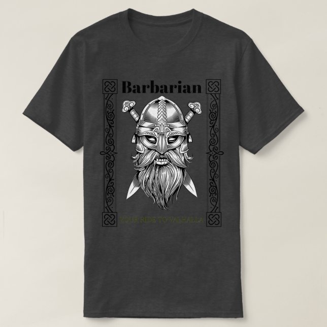 Camiseta Bárbaro Viking (Frente do Design)