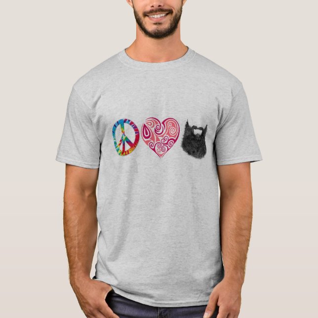 Camiseta Barbas do amor da paz (Frente)