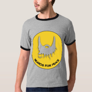 Camiseta Barbas para o amarelo da pomba da paz