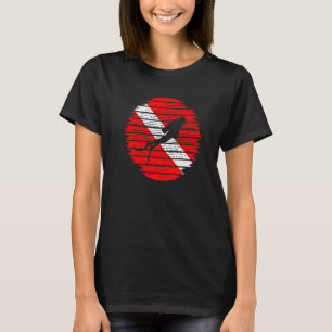Camiseta Barbatanas de Mergulho Bandeira de Mergulho Esport