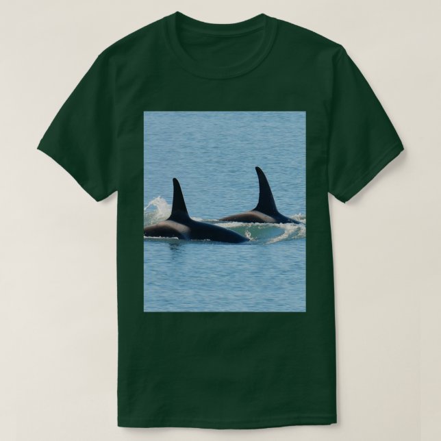 Camiseta Barbatanas de orca-da-baleia-assassina 4 (Frente do Design)
