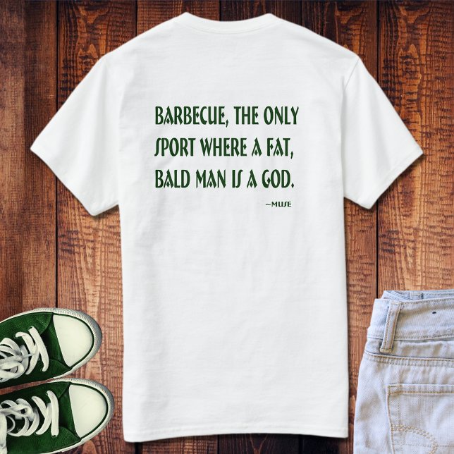 Camiseta Barbecue Deus Sujeira (Criador carregado)