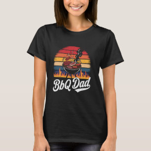 Camiseta Barbecue Fumante De Carne Fumante Com Pai De churr