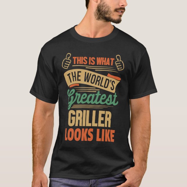 Camiseta Barbecue  Greatest Griller In The World (Frente)