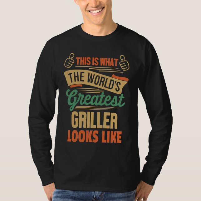 Camiseta Barbecue  Greatest Griller In The World (Frente)