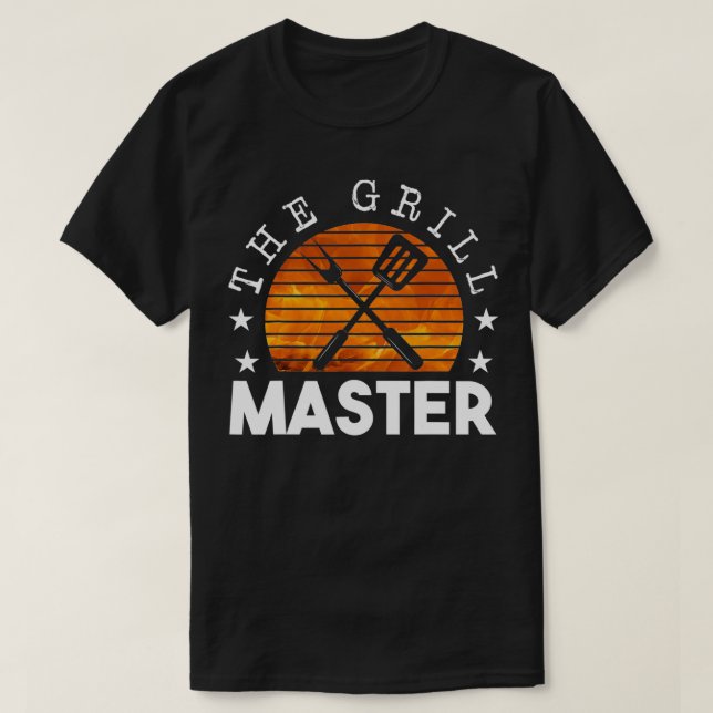 Camiseta Barbecue Grilldad O Mestre Grill BBQGrilling (Frente do Design)