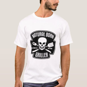 Camiseta Barbecue Natural Nascer Griller Funny Grill Master