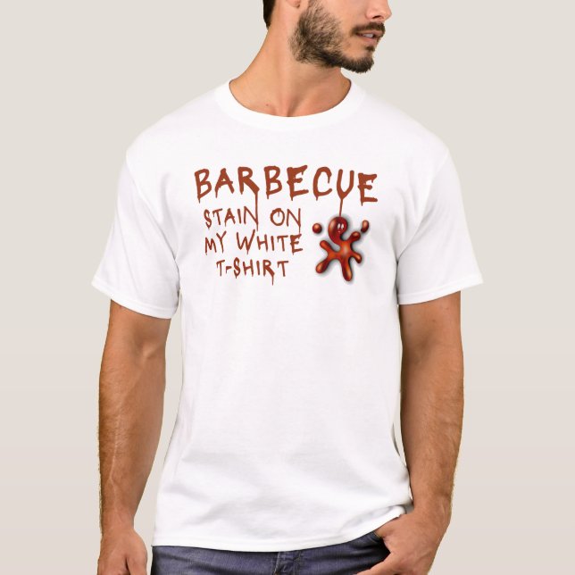 Camiseta Barbecue Stain no meu branco (Frente)