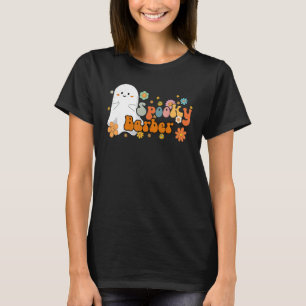 Camiseta Barbeiro Assustador Retro Groovy Fantasma Bonito H