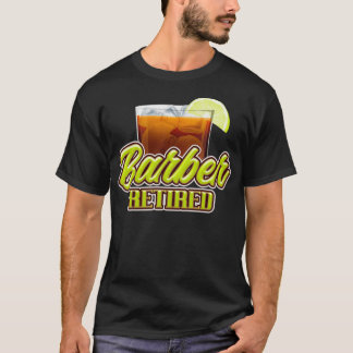 Camiseta Barbeiro cansado relaxando com bebida