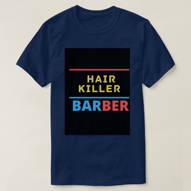 Camiseta barbeiro HAIR kILLER t (Frente do Design)