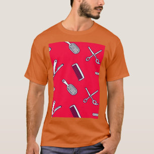 Camiseta barbeiros compram padrão de tesouras padrão presen