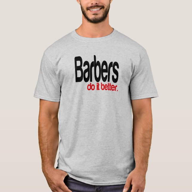 Camiseta Barbeiros fazem melhor Piada (Frente)