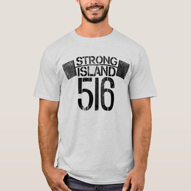 Camiseta Barbell forte da ilha: Edição limitada de JC (Frente)